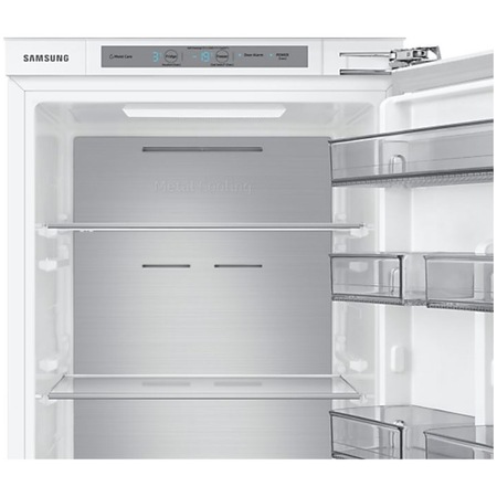 Combina frigorifica incorporabila Samsung BRB26713DWW/EF, 264l, No Frost, Twin & Metal Cooling, Cool Select+, Optimal & Humidity Fresh+, Clasa D, H 177.5 cm