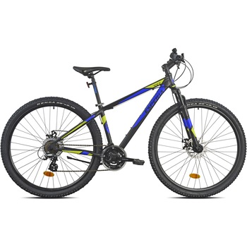 Bicicleta MTB 29-er Esperia Cadru Al, Shimano, Negru/Albastru/Galben, 40cm Bicicleta MTB 29-er Esperia Cadru Al, Shimano, Negru/Albastru/Galben, 40cm