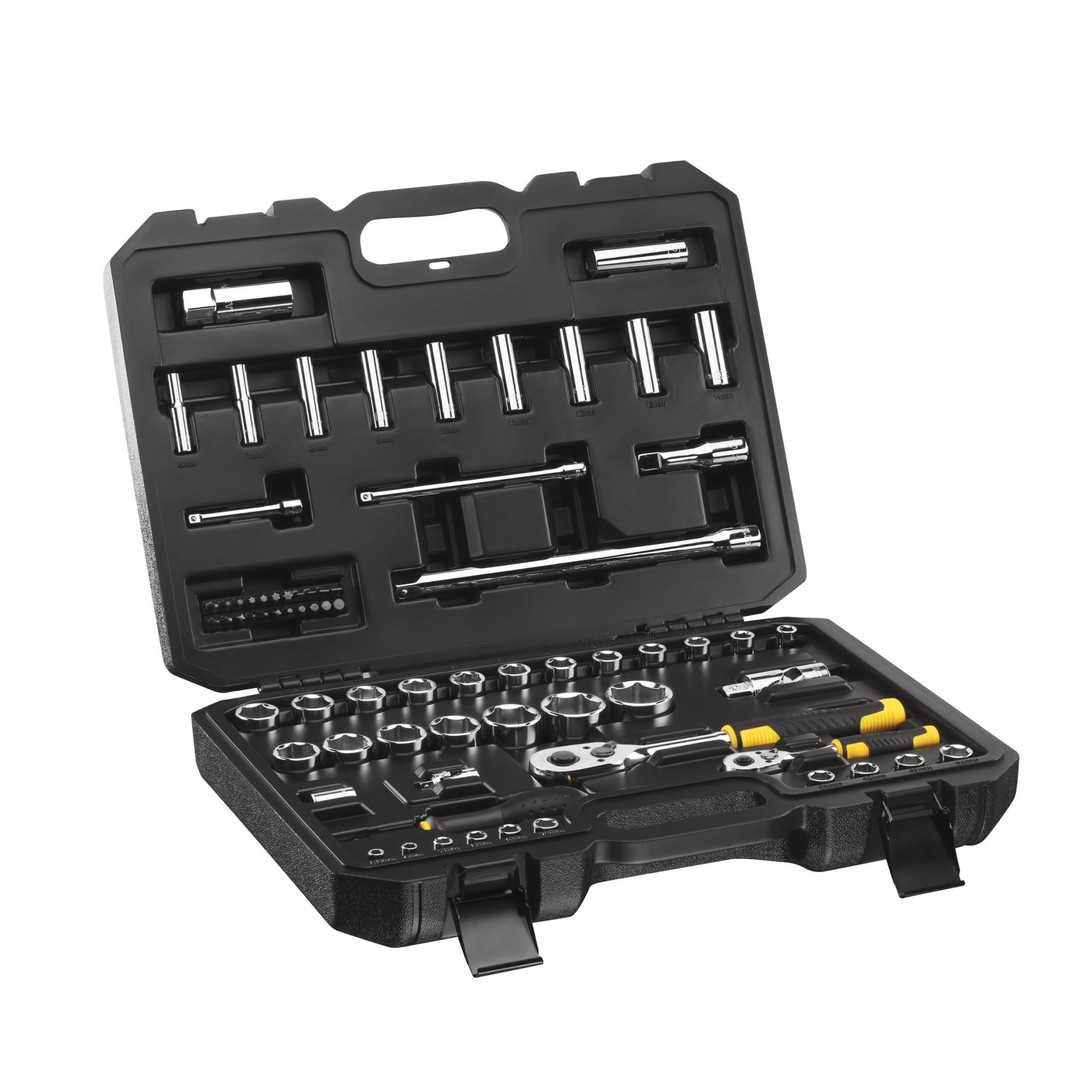 Set 72 surubelnite cu clichet si accesorii, Stanley