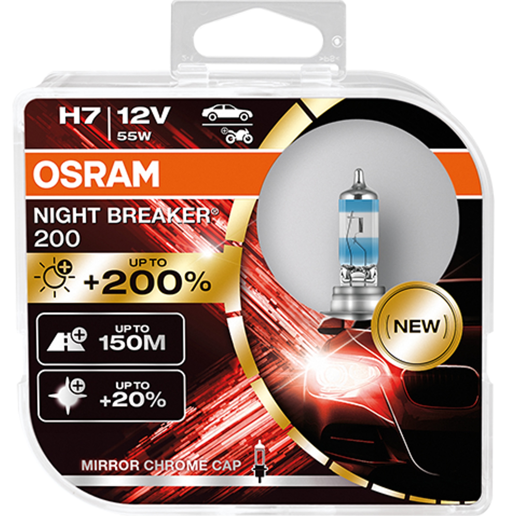 2 ampoules OSRAM Night Breaker Laser H1 12V 55W - Norauto