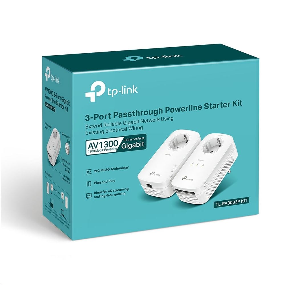 TP-Link TL-PA8033P KIT Gigabit Powerline adapter Starter kit (TL-PA8033P  KIT) 