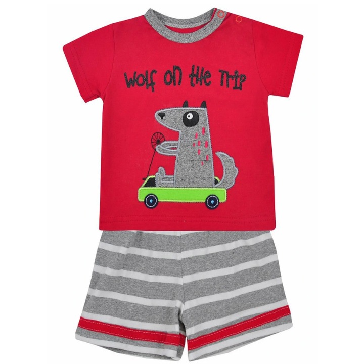 Комплект от 2 летни части за момче Koala Wolf 05-309R-6712, Червен 52829