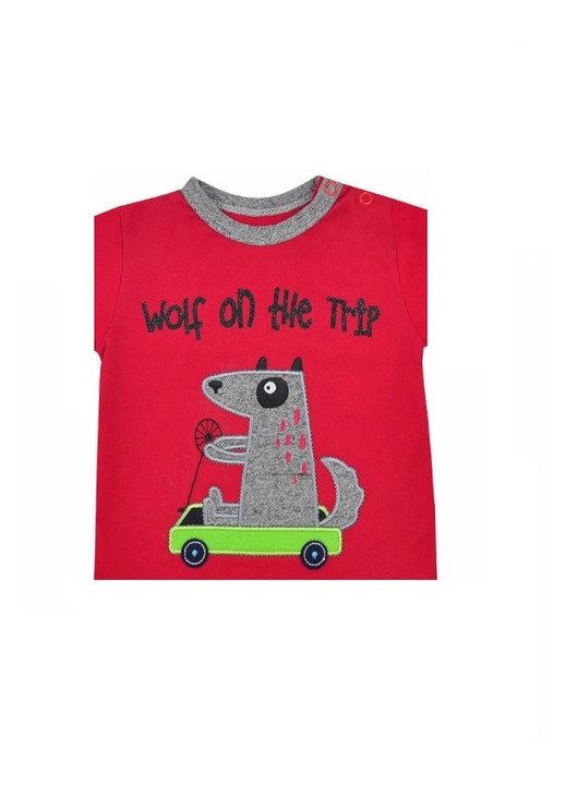 Compleu 2 piese de vara pentru baieti Koala Wolf 05-309R-6712-80, Rosu 52829