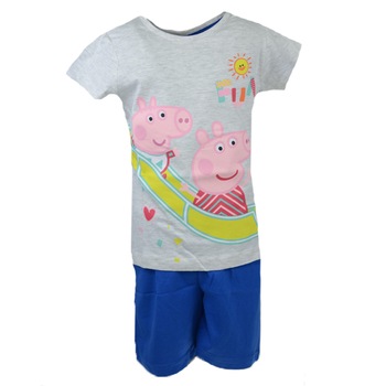 Compleu 2 piese pentru baieti E Plus M Peppa Pig 325321-1, Albastru 51951 Compleu 2 piese pentru baieti E Plus M Peppa Pig 325321-1, Albastru 51951