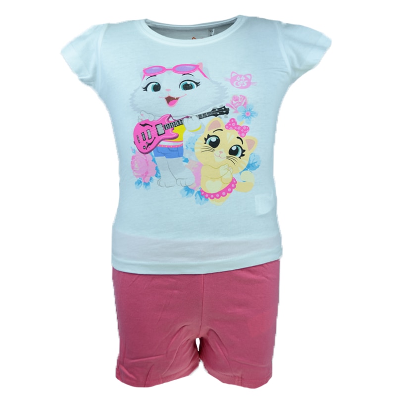 Compleu de vara 2 piese pentru fete E Plus M 810737-1, Alb 104 CM Standard