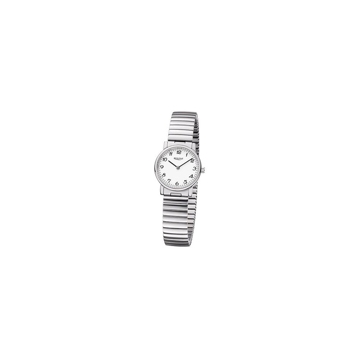 Ceas de dama Regent F-1244, Quartz, 26mm, 3ATM, Argintiu