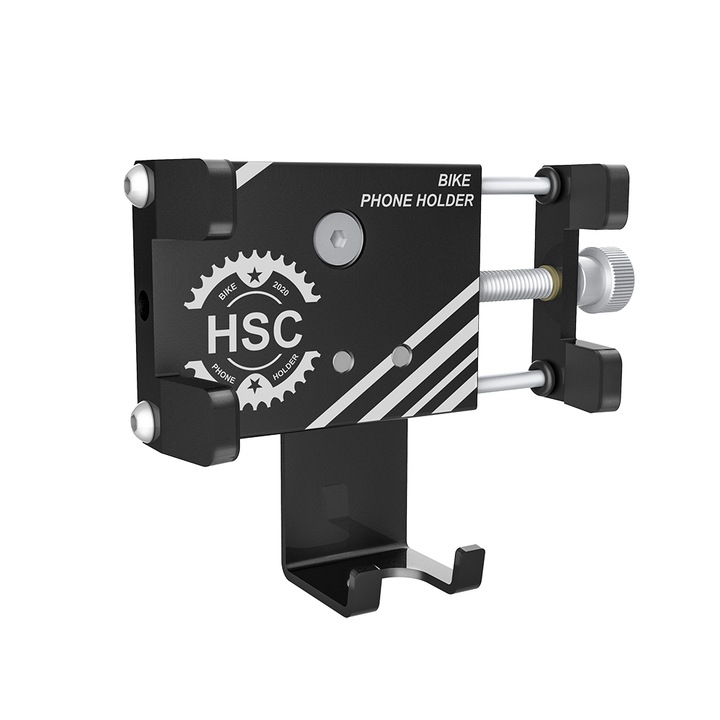 Telefontartó, kerékpárra szerelve, fémes