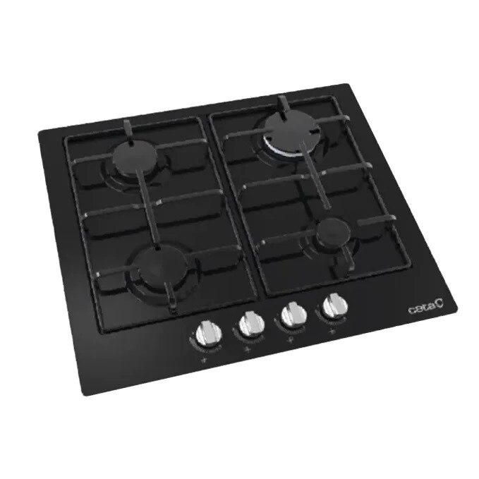 Plita incorporabila CATA GHI 6104 BK, Gaz, 4 arzatoare, Negru