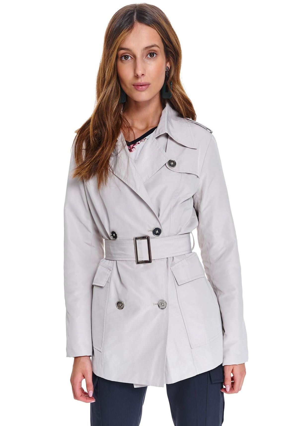 Palton pentru femei, TOP SECRET, SPZ0535, Crem