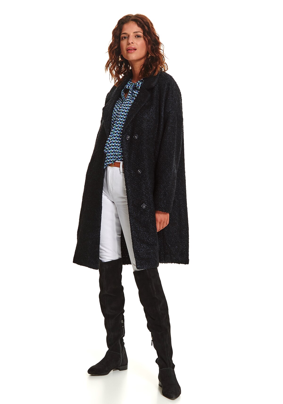 Palton pentru femei, TOP SECRET, SPZ0456, Albastru inchis, 42