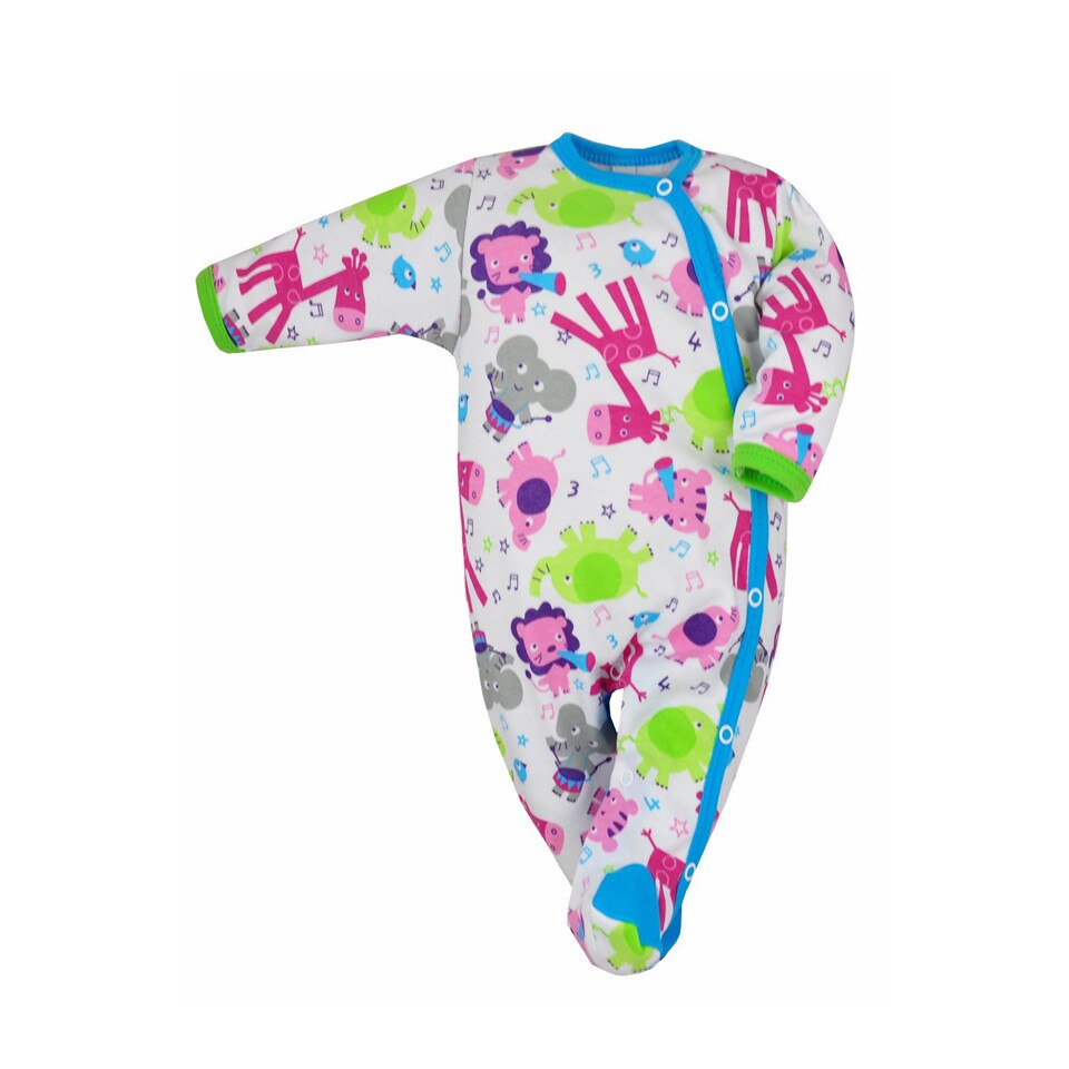Salopeta cu maneca lunga pentru copii Koala Zoo 3177-A, Multicolor 62 cm