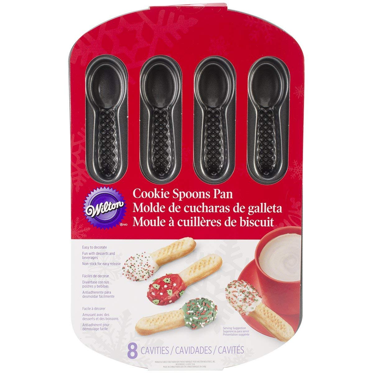 Forma de copt in forma lingurita, Wilton, 8 cavitati, 1.45 x 19.69 x 31.12 cm