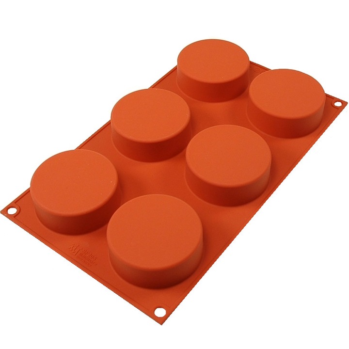 Forma din silicon, Silikomart Cylinders Sf127, 6 cavitati