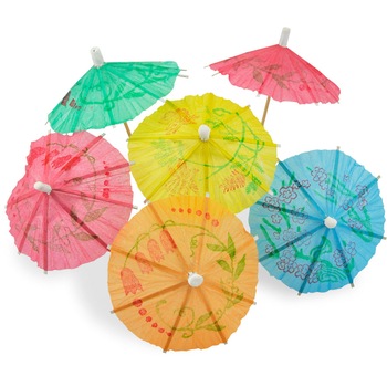 Scobitori ornamentale cu umbrelute, 6 buc, 8 cm Scobitori ornamentale cu umbrelute, 6 buc, 8 cm