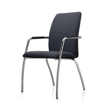 Scaun vizitator TRAFFIC CHAIRS SIT 4 GRANDE, tapiterie textil Gri Inchis, sezut si spatar tapitat, cadru complet cromat Scaun vizitator TRAFFIC CHAIRS SIT 4 GRANDE, tapiterie textil Gri Inchis, sezut si spatar tapitat, cadru complet cromat