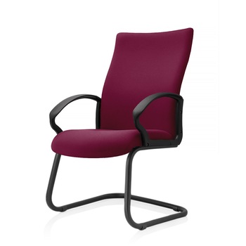 Scaun ergonomic de birou TRAFFIC CHAIRS HUGO V, tapiterie sezut si spatar textil Bordo, cadru tip sanie, brate fixe Scaun ergonomic de birou TRAFFIC CHAIRS HUGO V, tapiterie sezut si spatar textil Bordo, cadru tip sanie, brate fixe