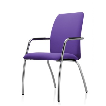 Scaun vizitator TRAFFIC CHAIRS SIT 4 GRANDE, tapiterie textil Mov, sezut si spatar tapitat, cadru complet cromat Scaun vizitator TRAFFIC CHAIRS SIT 4 GRANDE, tapiterie textil Mov, sezut si spatar tapitat, cadru complet cromat