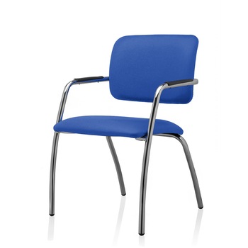 Scaun vizitator TRAFFIC CHAIRS SIT 4 OPEN, tapiterie textil ALBASTRU, sezut si spatar tapitate, cadru complet CROMAT Scaun vizitator TRAFFIC CHAIRS SIT 4 OPEN, tapiterie textil ALBASTRU, sezut si spatar tapitate, cadru complet CROMAT