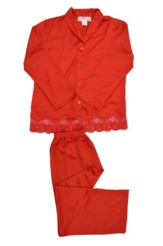 Pijama dama satin AR 09, Rosu Pijama dama satin AR 09, Rosu
