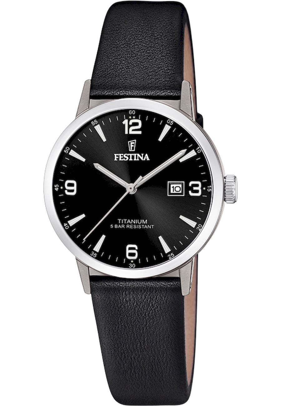 Ceas de dama Festina F20472/3, Analog, Titan, Negru
