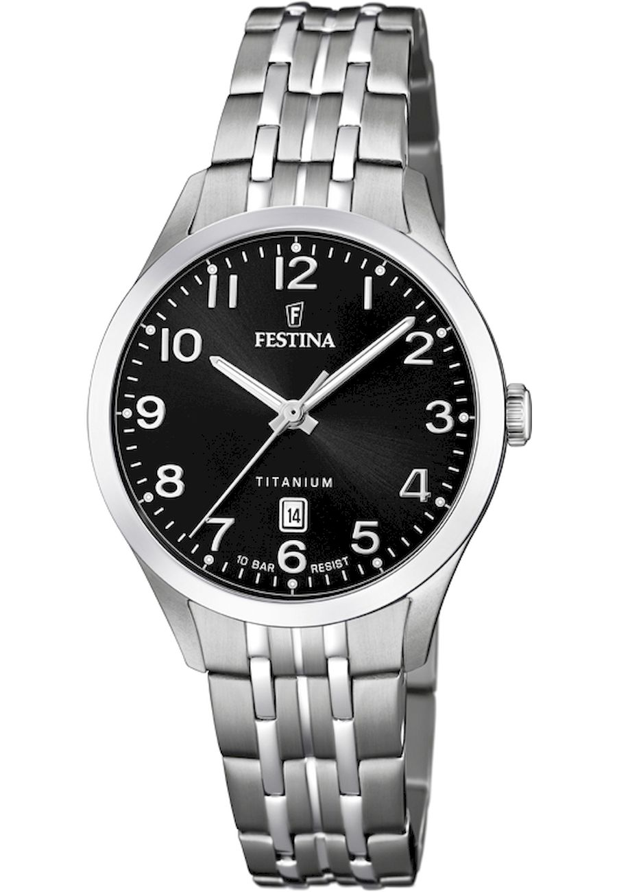 Ceas de dama Festina F20468/3, Analog, Titan, Argintiu