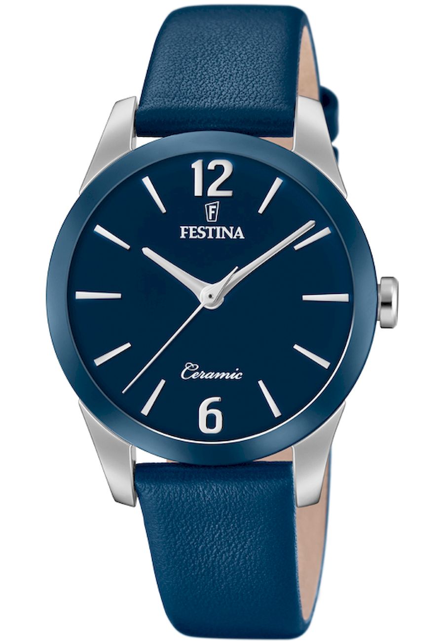 Ceas unisex Festina F20473/5, Ceramica, Albastru