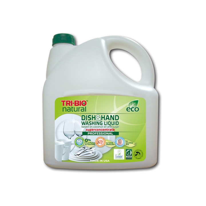 Detergent lichid pentru vase si maini Eco, Tri Bio, 2.84 l