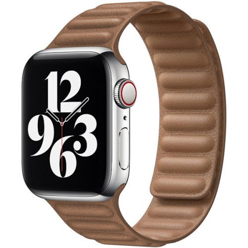 Apple Watch Apple Watch 1/2/3/4/5/6/7 kompatibilis szíj, iUni Leather Link,  44mm, Barna - eMAG.hu