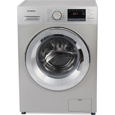 Masina de spalat Heinner HWM-M7014SE+++, 7 kg, 1400 RPM, Clasa E, Start intarziat, Selector viteza centrifugare si temperatura de spalare, Argintiu