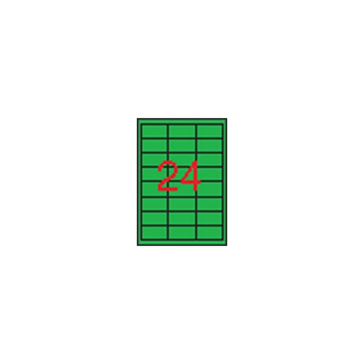 APLI 3 pályás színes etikett, 70 x 37 mm, zöld, 480 etikett/csomag