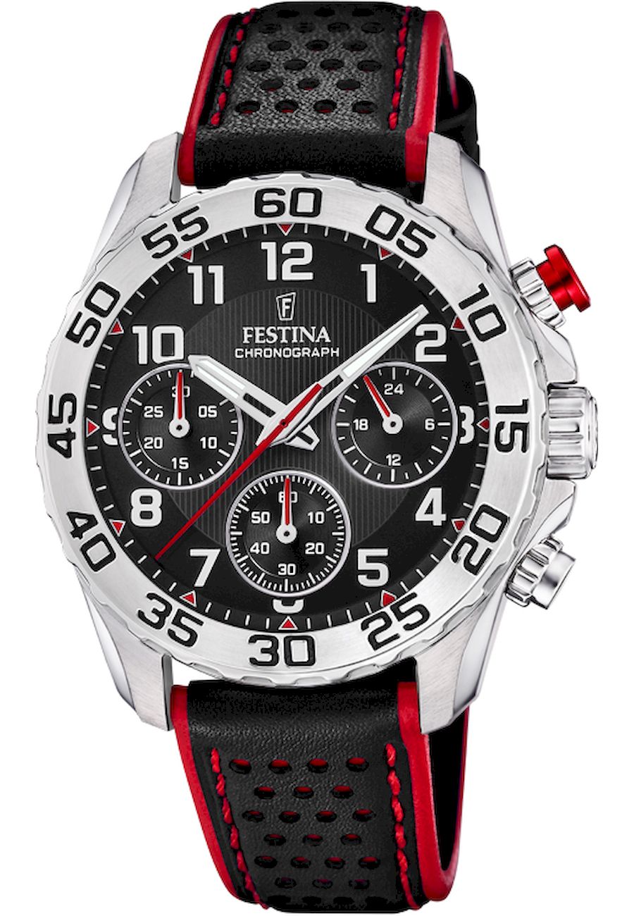 Ceas de dama Festina F20458/3, Analog, Otel inoxidabil, Negru