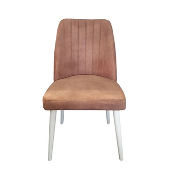 Scaun tapitat Alfa Smart Living Studio Casa, Cadru Lemn, Material textil, Picioare lemn, Maro/Alb Scaun tapitat Alfa Smart Living Studio Casa, Cadru Lemn, Material textil, Picioare lemn, Maro/Alb