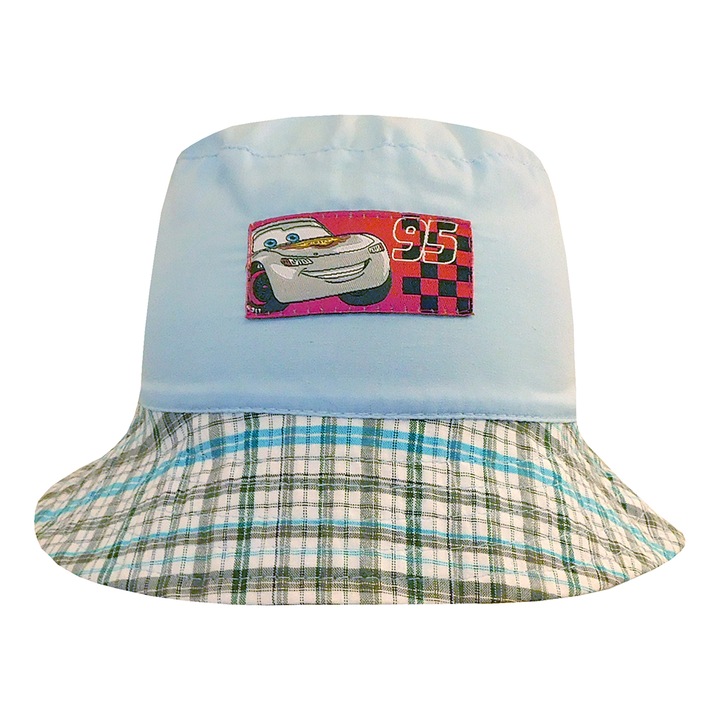 Verdák vékony nyári karimás kalap, vászon fiú sapka (Kék, 44 cm)