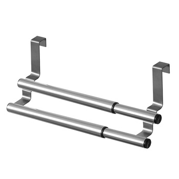 Suport de usa pentru prosop Tatkraft Double, cu 2 brate, Gri, 25-40 x 14 x 12 cm Suport de usa pentru prosop Tatkraft Double, cu 2 brate, Gri, 25-40 x 14 x 12 cm