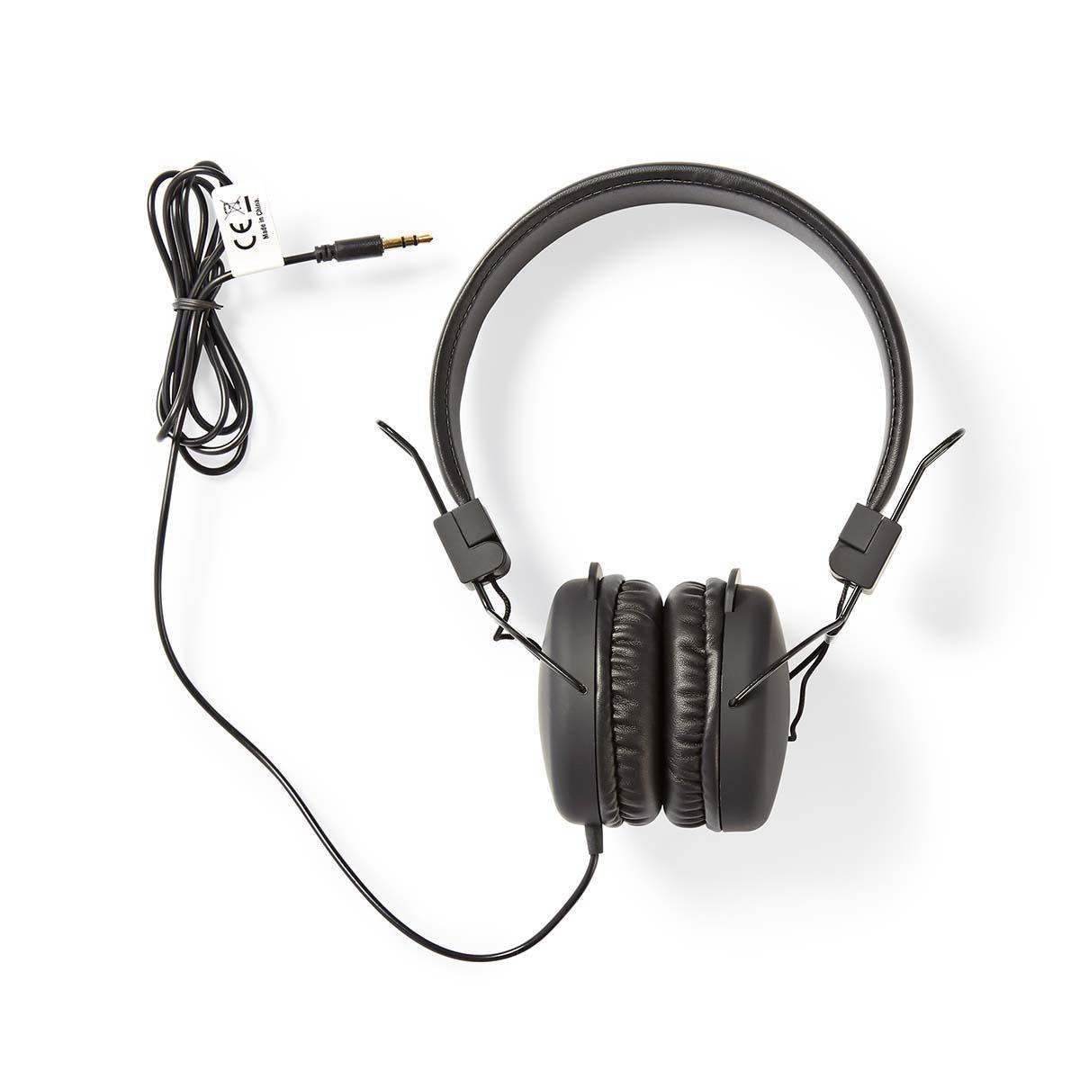 Casti audio, Nedis, Cu fir, Negru