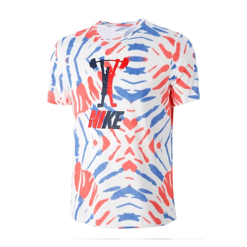 Tricou Nike Dri-Fit Printed Training DA1794-100, Barbati, Multicolor