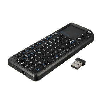 Tastatura Wireless Rii Mini x1 French, Azerty, Air Mouse Touchpad, Android TV, Mini PC, Laptop, Negru Tastatura Wireless Rii Mini x1 French, Azerty, Air Mouse Touchpad, Android TV, Mini PC, Laptop, Negru