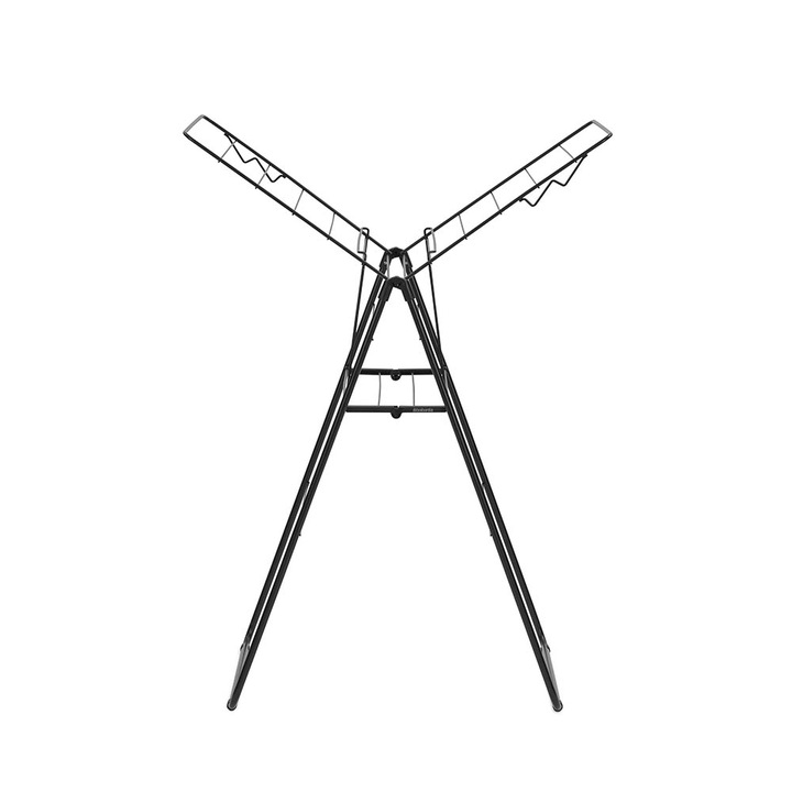 Uscator rufe extensibil, inox, negru, 15 m capacitate de uscare, Brabantia-8710755403347