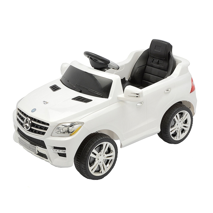 Електрическа кола с дистанционно управление за деца Mappy, Mercedes-Benz ML350, Бяла