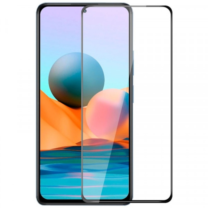 Protector de sticla, Tempered Glass, Pentru Xiaomi Redmi Note 10 4G/Redmi Note 10S, 9D, negru