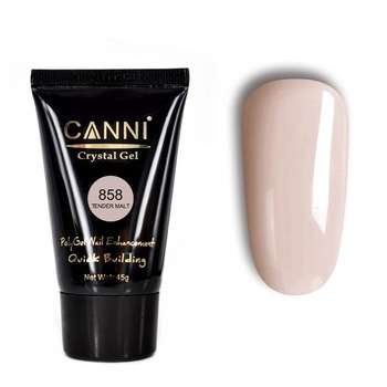 Polygel pentru constructie unghii Canni 858, 45 g, Tender Malt Polygel pentru constructie unghii Canni 858, 45 g, Tender Malt