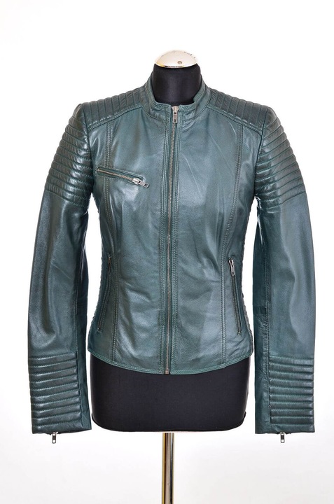 Geaca de dama, Bormax, Piele, Galaxy Green, 2XL