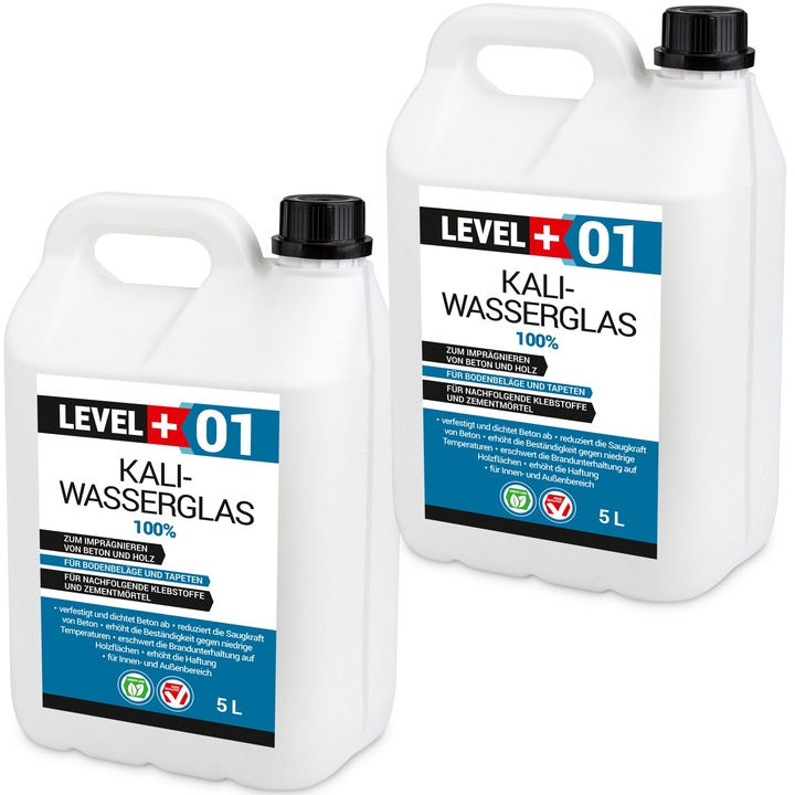 Set 2 bidoane adeziv Level Plus, Kali, RM01, Amorsare/Impermeabilizare, 10L