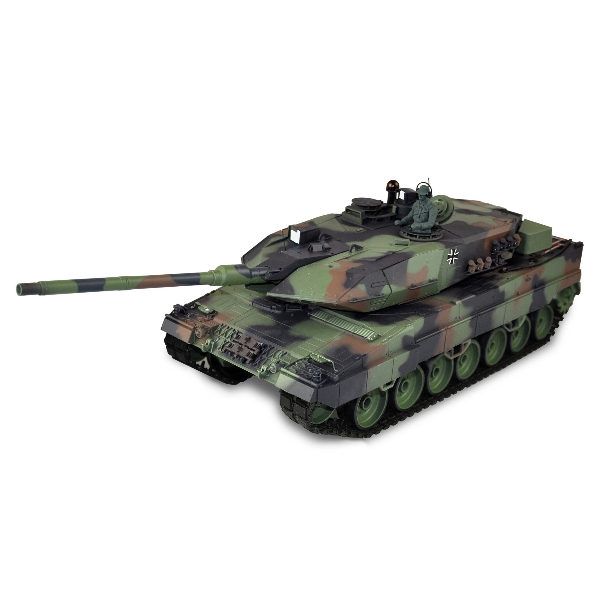 Tanc cu telecomanda Leopard 2A6 1:16 cu functie de tragere ,sunet, fum si infrarosu RC