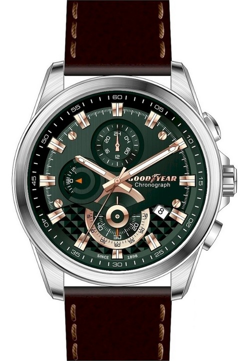 Ceas analogic, Goodyear, G.S01237.02.02, Quartz, Cronograf, 5 ATM, Multicolor
