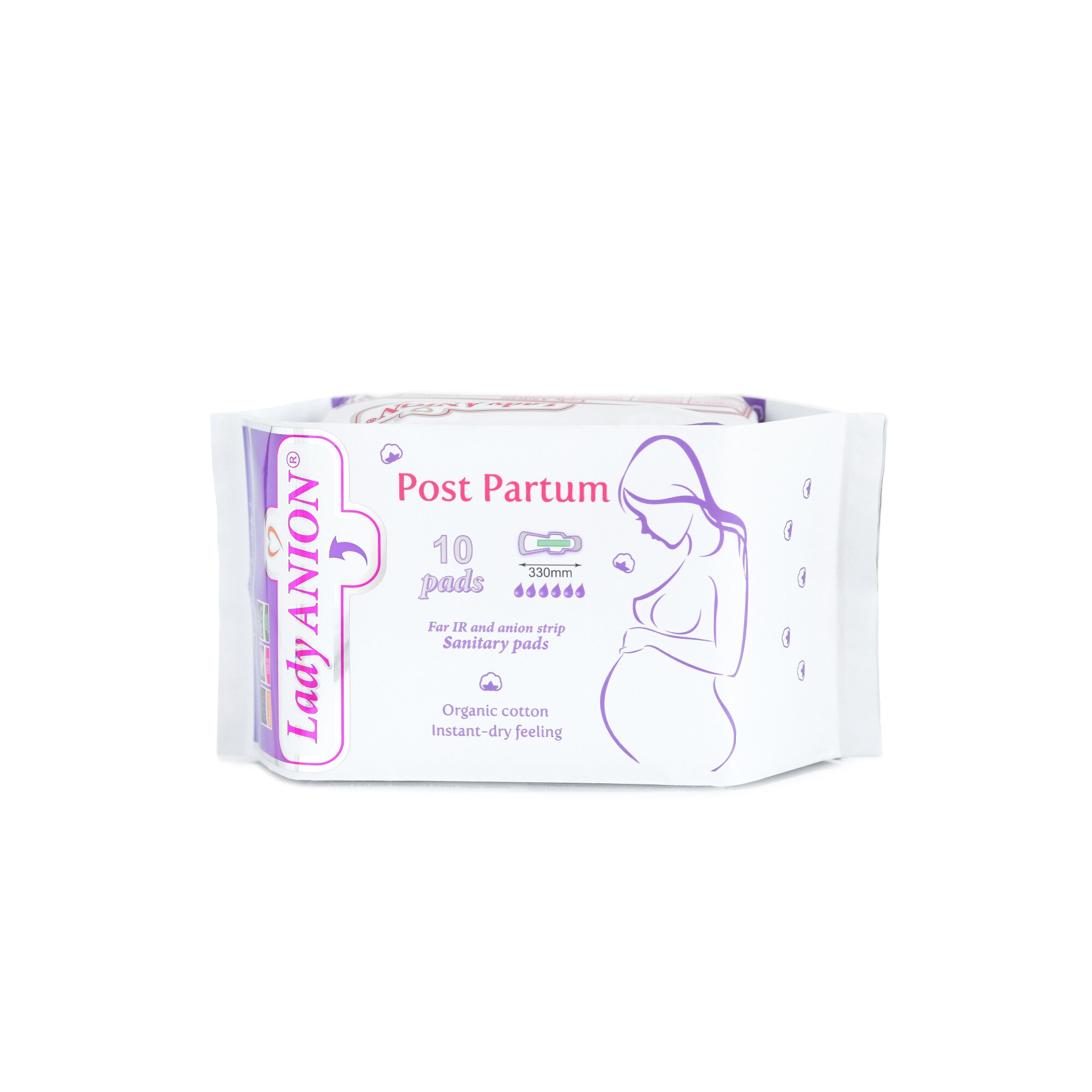 Absorbante Lady Anion Post Partum 330mm, 10 buc