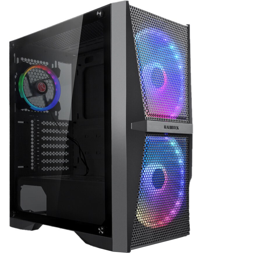 Carcasa Raijintek SILENOS MS, 2 x 200 ARGB, 1x120mm incluse, ATX
