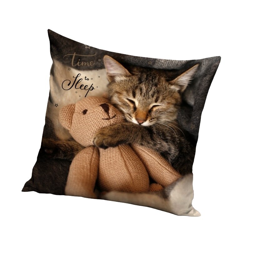 Fata de perna din microfibra, Time to sleep, 40x40 cm