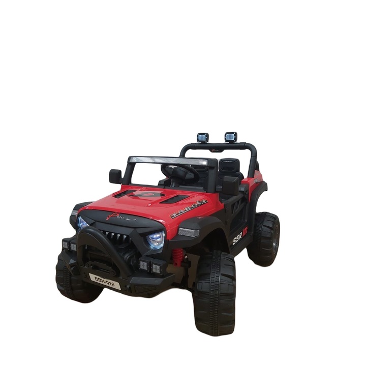 Masina de teren tip Police cu telecomanda, BBH-016, 12V, 2 motoare, rosu
