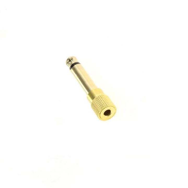 Adapter gold jack 6.3 dad 3.5mm mom mono